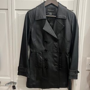 Black leather Victoria Secret Coat